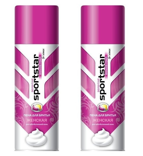 Sportstar Пена для бритья женская "Sensitive", для чувствительной кожи, 200 мл, 2 шт/  #1