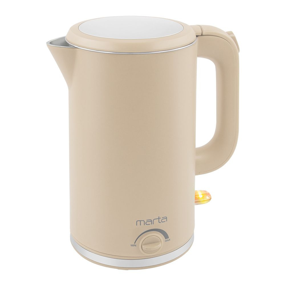 Электрический чайник MARTA MT-4557 / чайник- термос 2 в 1/ бежевый оникс  #1