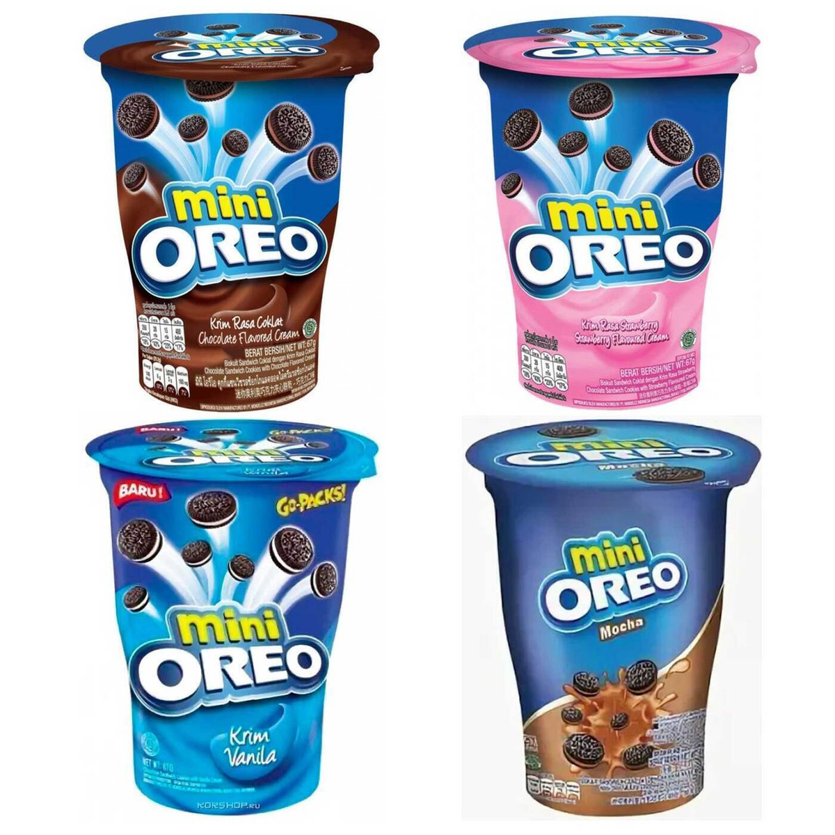 Печенье Орео Oreo mini стаканчики со вкусом - Шоколад, Клубника ...