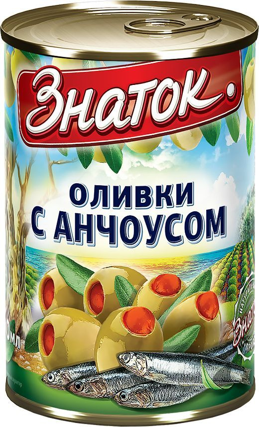 Овощные консервы Знаток, Оливки с Анчоусом, 280 г — купить в интернет ...