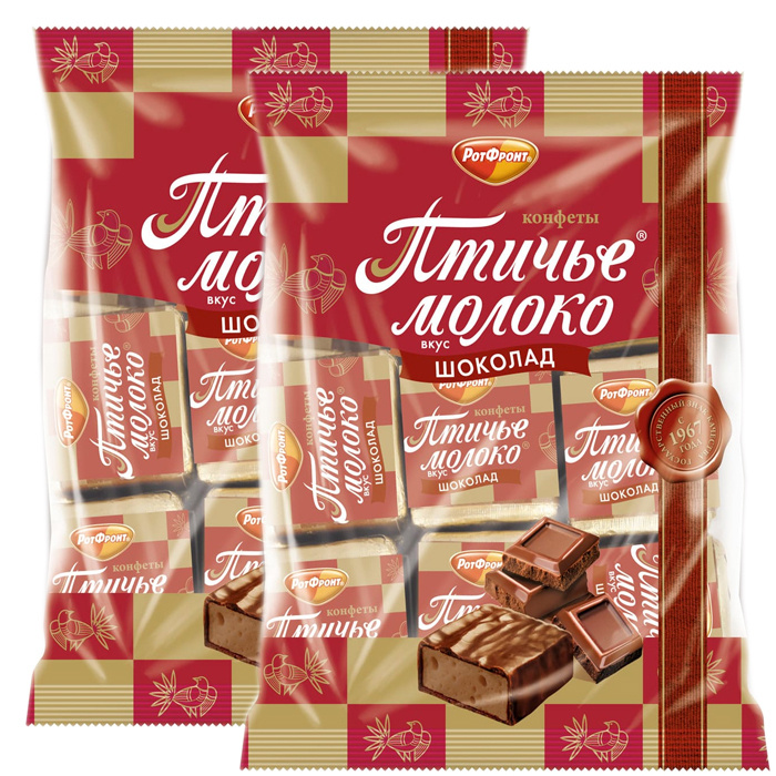 Конфеты Птичье молоко вкус шоколада, Рот Фронт, 2*225 гр. — купить в ...