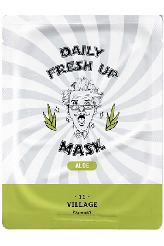 Village 11 factory тканевая маска с экстрактом алоэ daily fresh up mask aloe