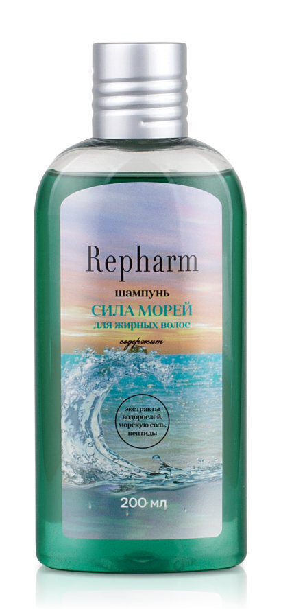 Шампунь для жирных волос Repharm Сила морей 200 мл / профессиональный шампунь для волос / женский / косметика #1