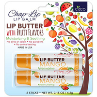 Бальзам для губ, гигиеническая помада Chap-Lip Lip Butter, 4,2гр.X2шт. со вкусом Манго, США. Спонсорские товары