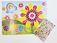 Набор для детского творчества "Аппликация из страз", "Цветок", размер 26 х 19 см, артикул DV-9093 (005). Спонсорские товары