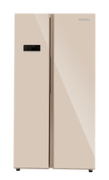 Холодильник Ascoli Side-by-Side  ACDG571WG, двухдверный с морозильной камерой  стеклянный золотой, золотой. Спонсорские товары