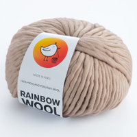 Пряжа для вязания RAINBOW WOOL (WARM TAUPE), 80м, 200гр, 100% Перуанская шерсть. Спонсорские товары