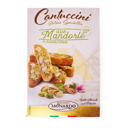 Печенье Falcone Cantucci с фисташками и лимонной цедрой, 180 г, Италия