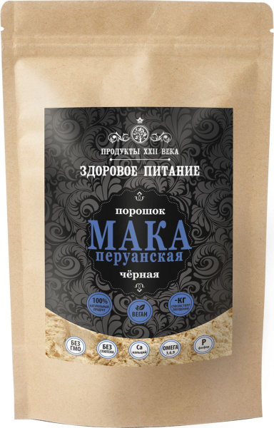 Мака перуанская черная порошок Продукты 22 века, 100 г - купить с ...