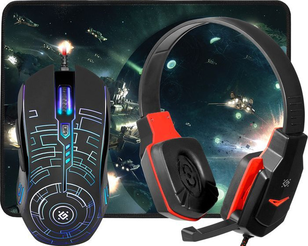 Игровой набор Defender Fortress MHP-012 мышь+гарнитура+ковер купить по ...