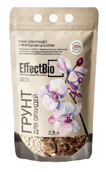 Грунт для орхидей с цеолитом EffectBio Eco Standard 12-28mm 2.5л ...