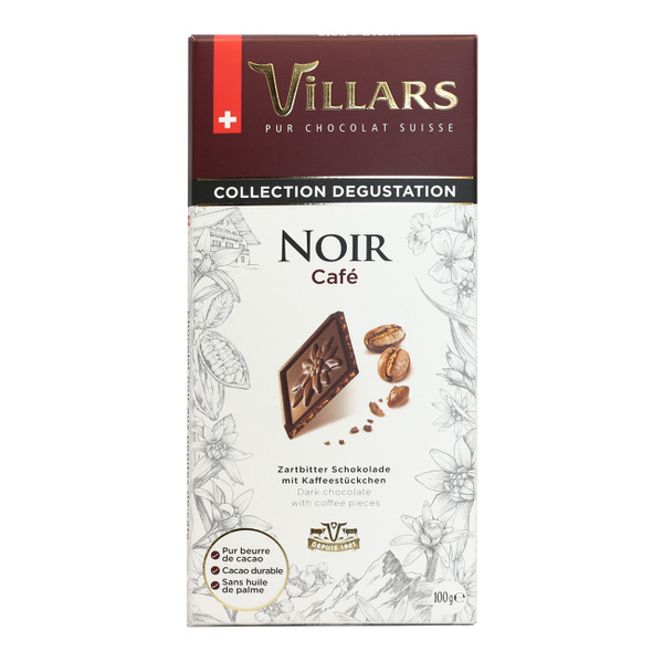 Шоколад Villars Темный с хрустящей кофейной крошкой 100г (Швейцария ...