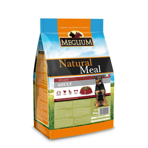 Сухой корм для собак Meglium Adult, с мясом, 3 кг - купить с доставкой ...