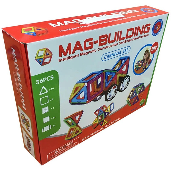 Mag-Building Магнитный Детский Развивающий Конструктор 36 Деталей, Для ...