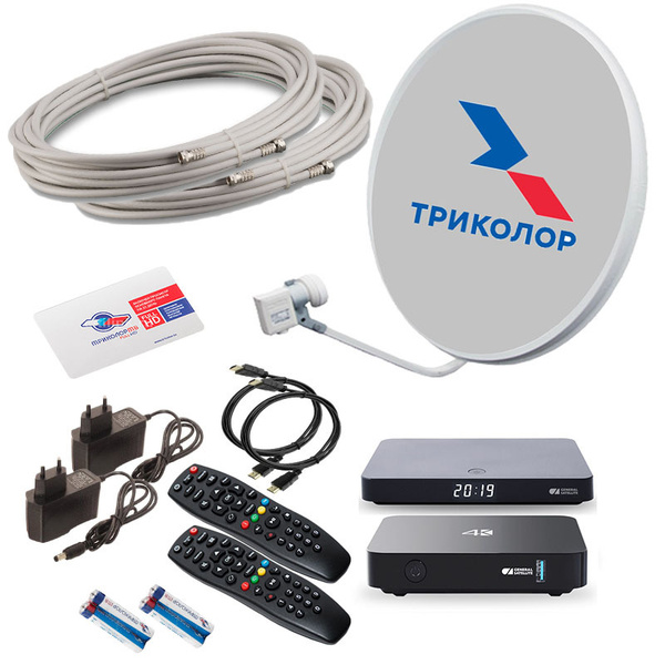 Триколор ТВ комплект на два телевизора Ultra HD 4K (Центр, Сибирь ...