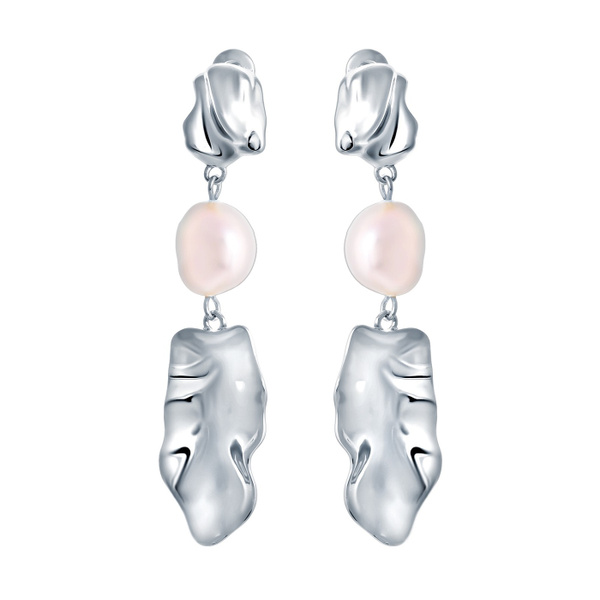 ELEMENT 47 Серьги из серебра 925 пробы с жемчугом - купить с доставкой ...