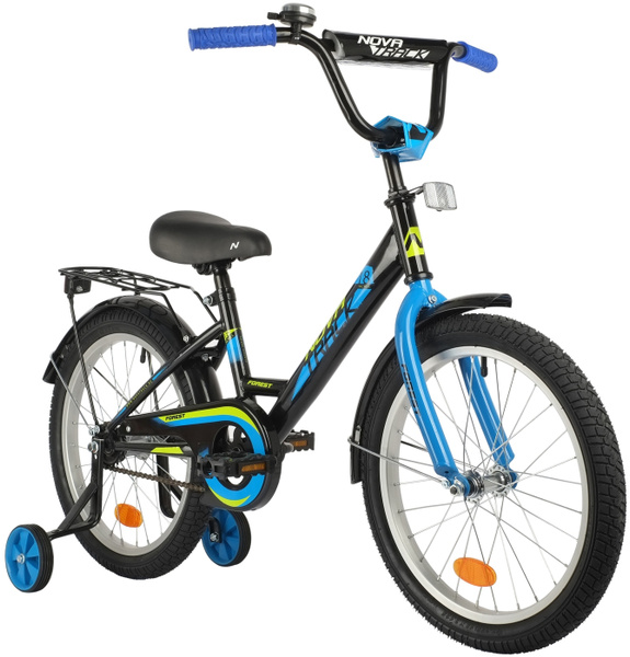 Велосипед NOVATRACK 18" FOREST черный, сталь, тормоз нож, крылья ...
