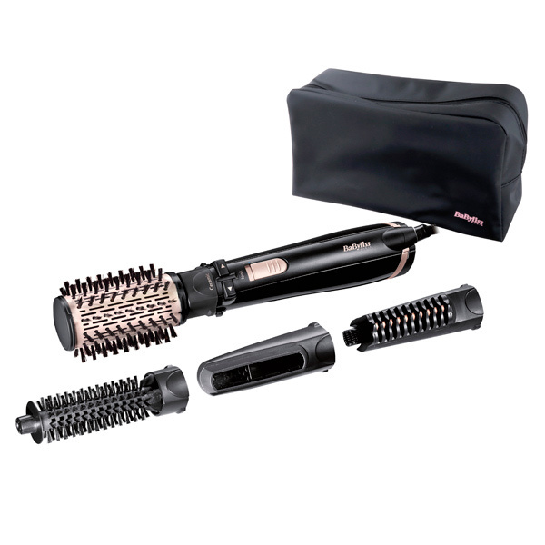 BaByliss Фен-щетка для волос AS200E 1000 Вт, кол-во насадок 4, черный ...