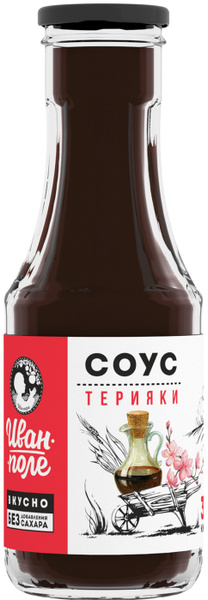 Соевый соус низкокалорийный Терияки, без сахара, Иван-поле, 310 г ...