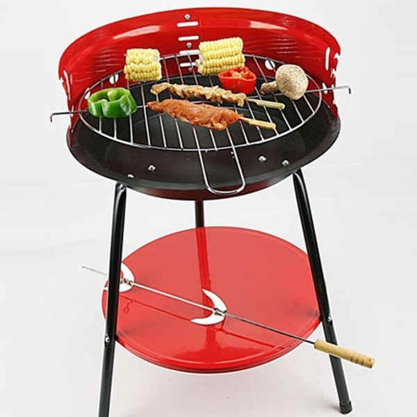 Гриль угольный BBQ, передвижной, с решеткой для гриля, диаметр 36 см ...