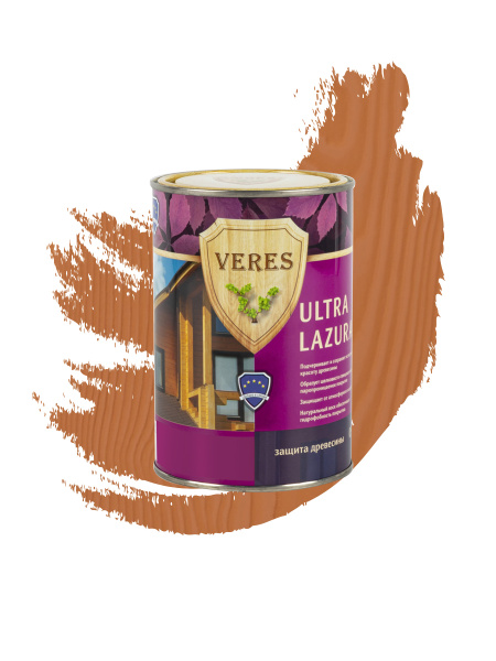 Декоративная пропитка для дерева Veres Ultra Lazura №19, глянцевая, 0,9 ...