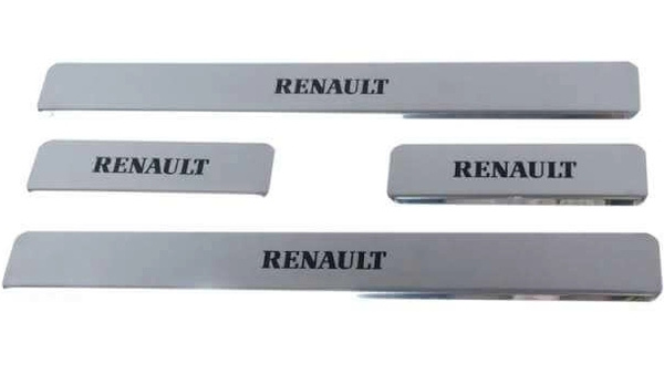 Накладки на пороги для Renault Logan 1 (над. краска) / Renault Megane 2 ...