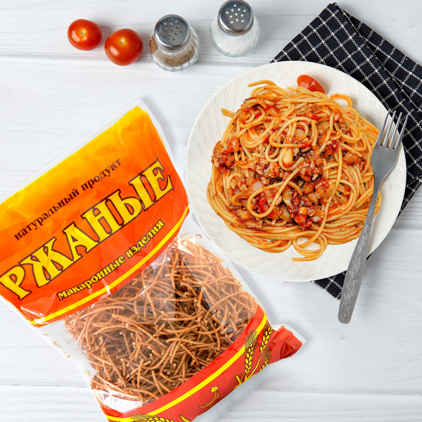 Макароны цельнозерновые вермишель ржаная 350 г, диетические продукты ...