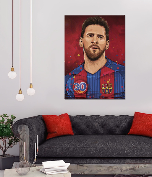 Картина на холсте на стену - Лионель Месси (2) - Leo Messi (2)60х80 ...