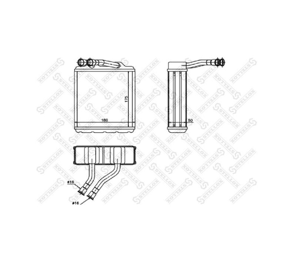 Радиатор печки stellox. STELLOX · 1035217sx. 10-35217-SX.