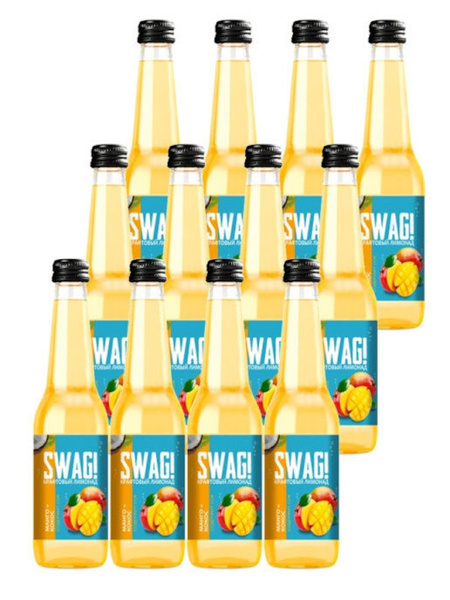 Крафтовый лимонад SWAG! (Сваг!) Манго-Кокос 12 шт. по 0,33 л, стекло ...