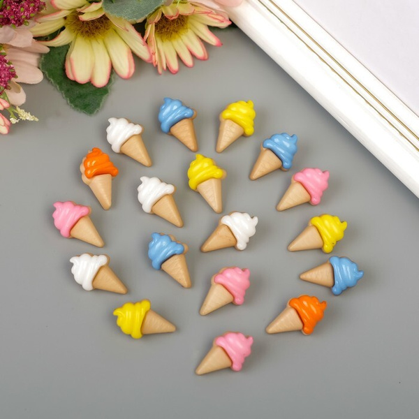 Набор пуговиц декоративных пластик "Рожок мороженого" (набор 18 шт) 2 ...