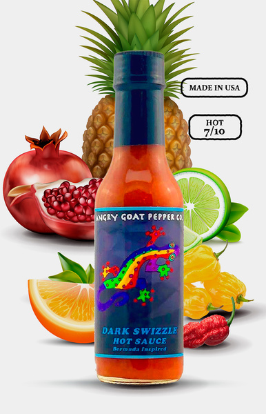 Экстра Острый Соус Angry Goat Pepper Co. Dark Swizzle (Черная Ящерица ...