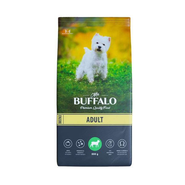 Mr.Buffalo корм для взрослых собак малых пород, ягненок 800 гр - купить ...