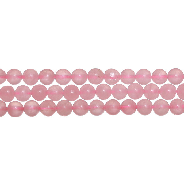 Бусины каменные, кварц, розовый, 6-7мм, 29 шт., низка - купить с ...
