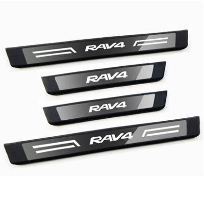 Накладки на пороги Toyota Rav-4 / Тойота Рав-4 2018-2021 г.в black ...
