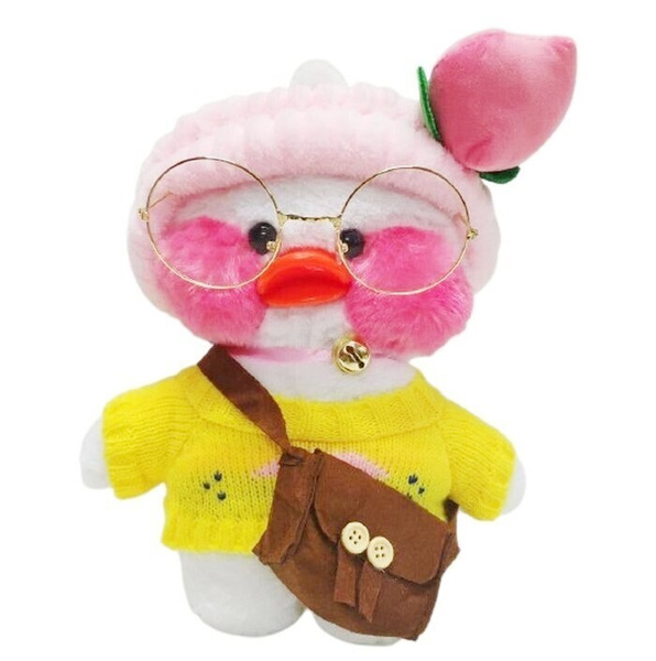 Утка мягкая игрушка / Плюшевая уточка lalafanfan duck / Утенок в очках ...