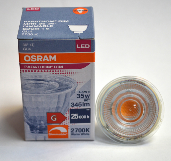 5шт/уп. Лампа LED Спот 4.5Вт 12В GU4 MR11 345Лм 2700К Угол 36 град. d ...