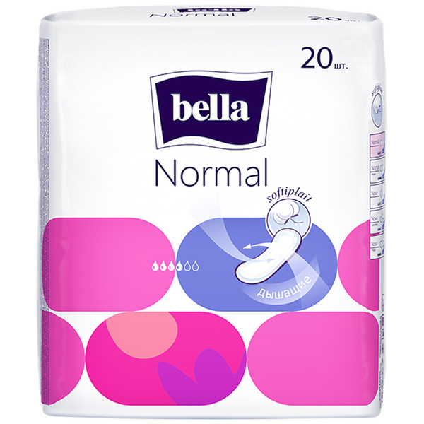 Прокладки Bella Normal, Белла нормал, 20 шт, 4 капли/ средства личной ...