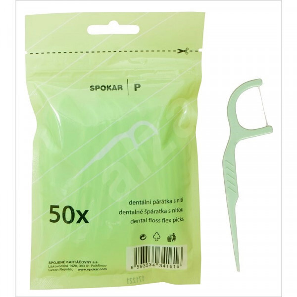 Зубочистки пластиковые с зубной нитью Dental flos flex picks SPOKAR 50 ...