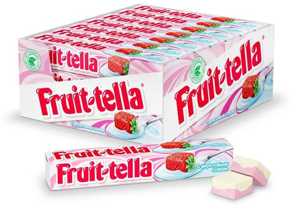 Fruittella жевательные конфеты Клубничный йогурт, 21 шт по 41 г ...