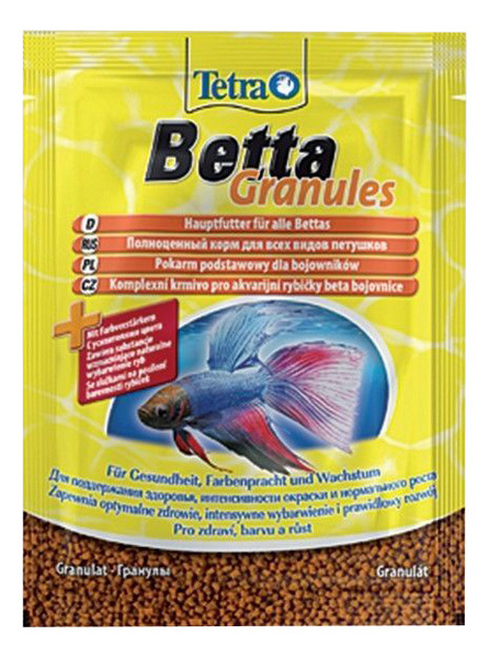 Tetra Betta Granules 5г (пакетик)- корм для петушков и лабиринтовых рыб ...