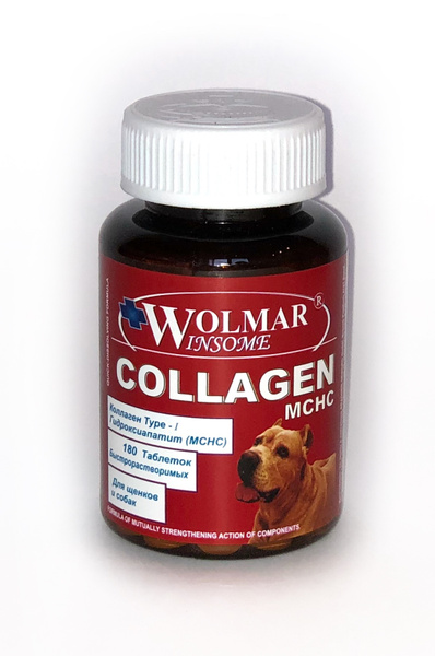 Витаминный комплекс Wolmar Winsome COLLAGEN MCHC для собак, 180 таб ...