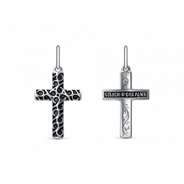 LaOra Подвеска крест крестик на шею на цепочку мужская женская серебро ...