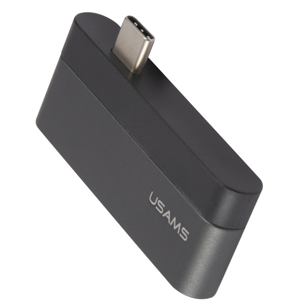 HDMI адаптер USAMS US-SJ462/Кабель переходник Type-C mini HUB (USB+HDMI ...