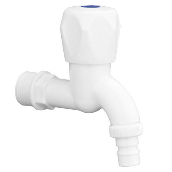 Пластиковый кран смеситель настенный PLAMIX Mono-002 WHITE однокранный ...