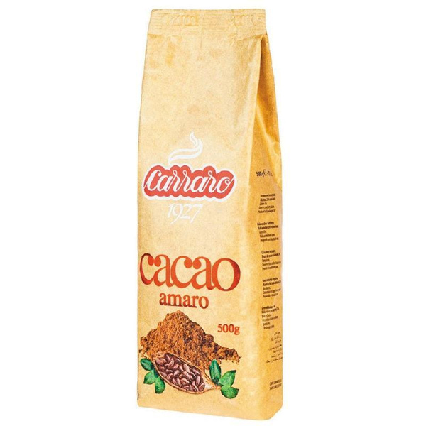 Какао Carraro Bitter Cocoa Amaro порошок 500 г - купить с доставкой по ...