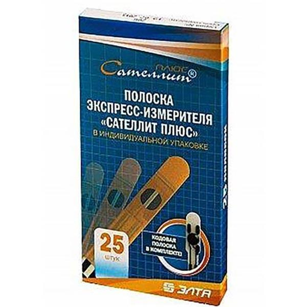 Тест-полоски к Глюкометру "Сателлит Плюс" (ПКГ-02.4) №25 - купить с ...