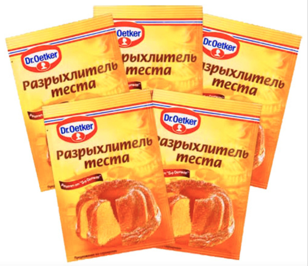 Разрыхлитель теста Dr.Oetker, 5 уп х 10 г / разрыхлитель / разрыхлитель ...