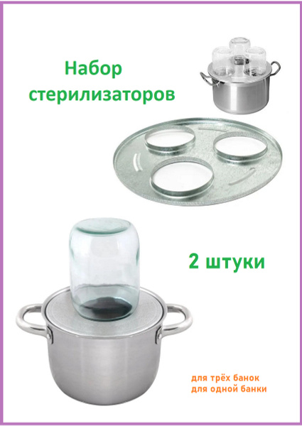 Стерилизатор для банок, 2 шт/ Крышка/ Консервирование/ Банки для ...