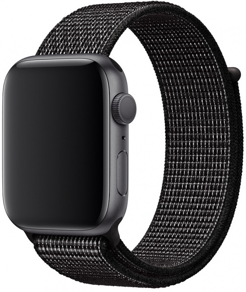 Ремешок нейлоновый Black Nike Sport Loop (Черный) Apple Watch 40mm ...